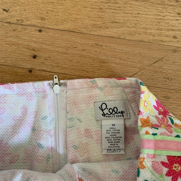 Lilly Pulitzer retired floral print girls size 12 skirt with built in shorts - Picture 4 of 8